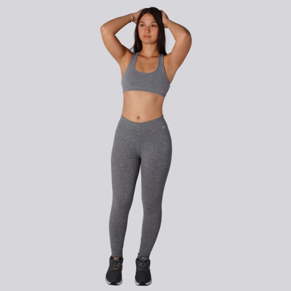 Legging academia cinza claro