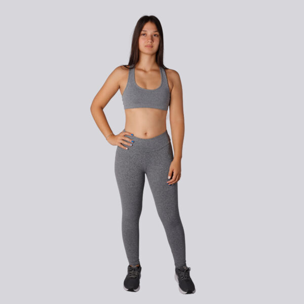 Legging academia cinza claro