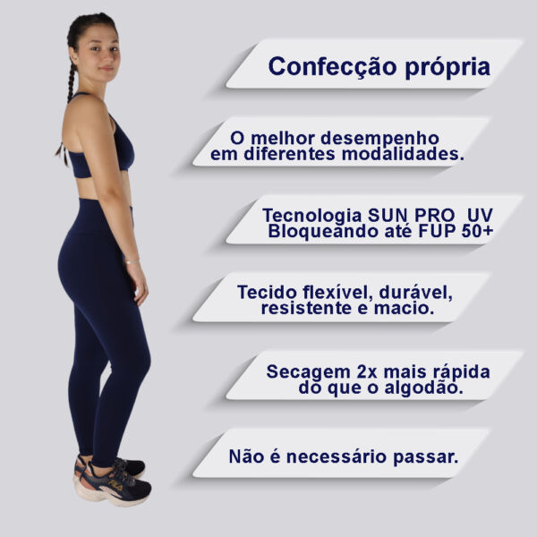 Legging cintura alta zero transparência