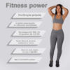 Legging academia cinza claro