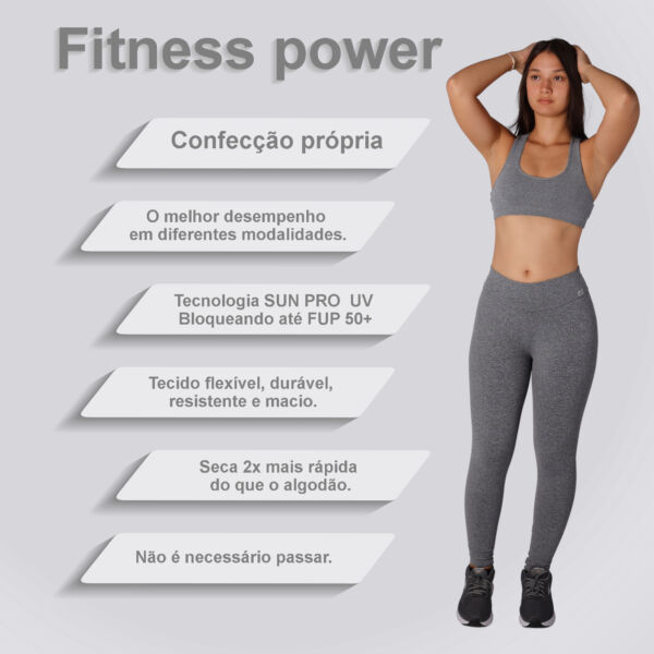 Legging academia cinza claro