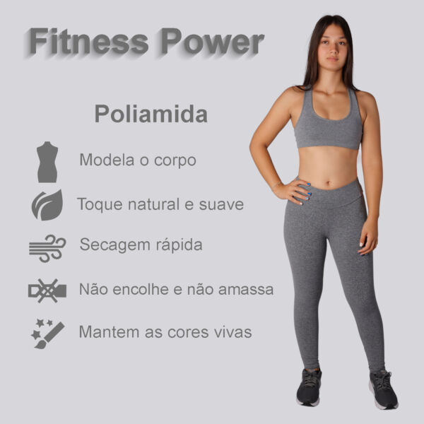 Legging academia cinza claro