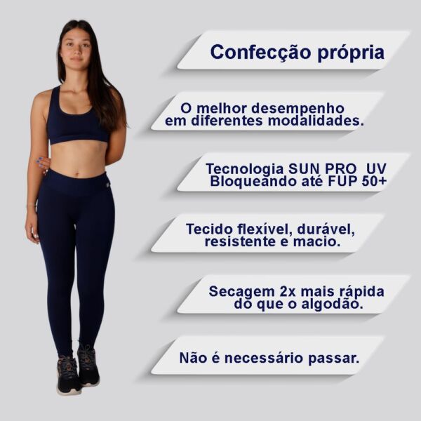 Legging supplex azul marinho