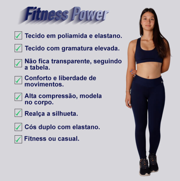 Legging supplex azul marinho