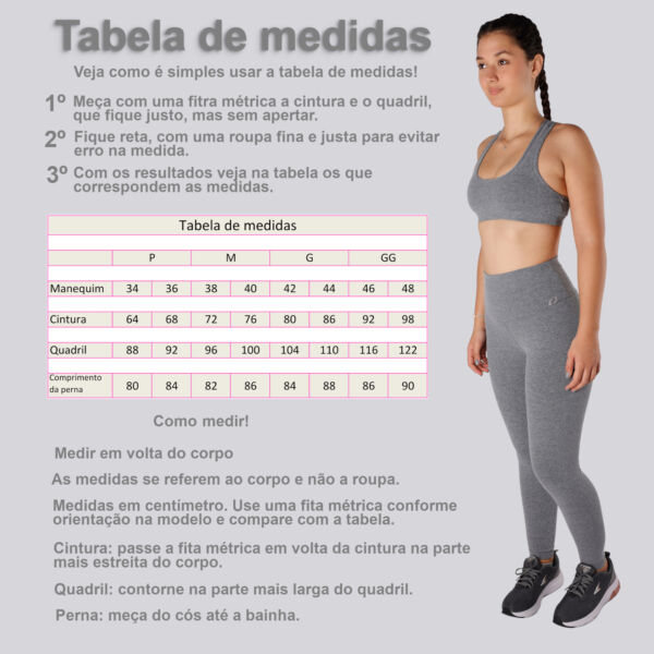 Legging mescla claro