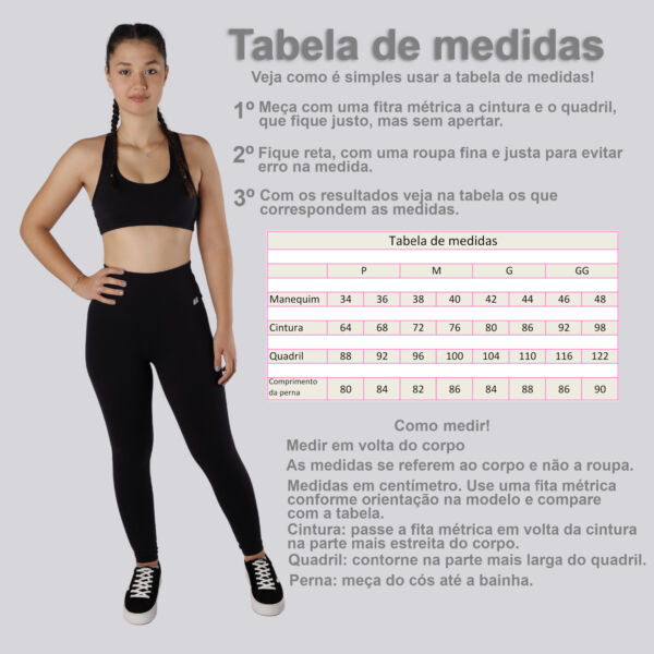 Legging cós alto