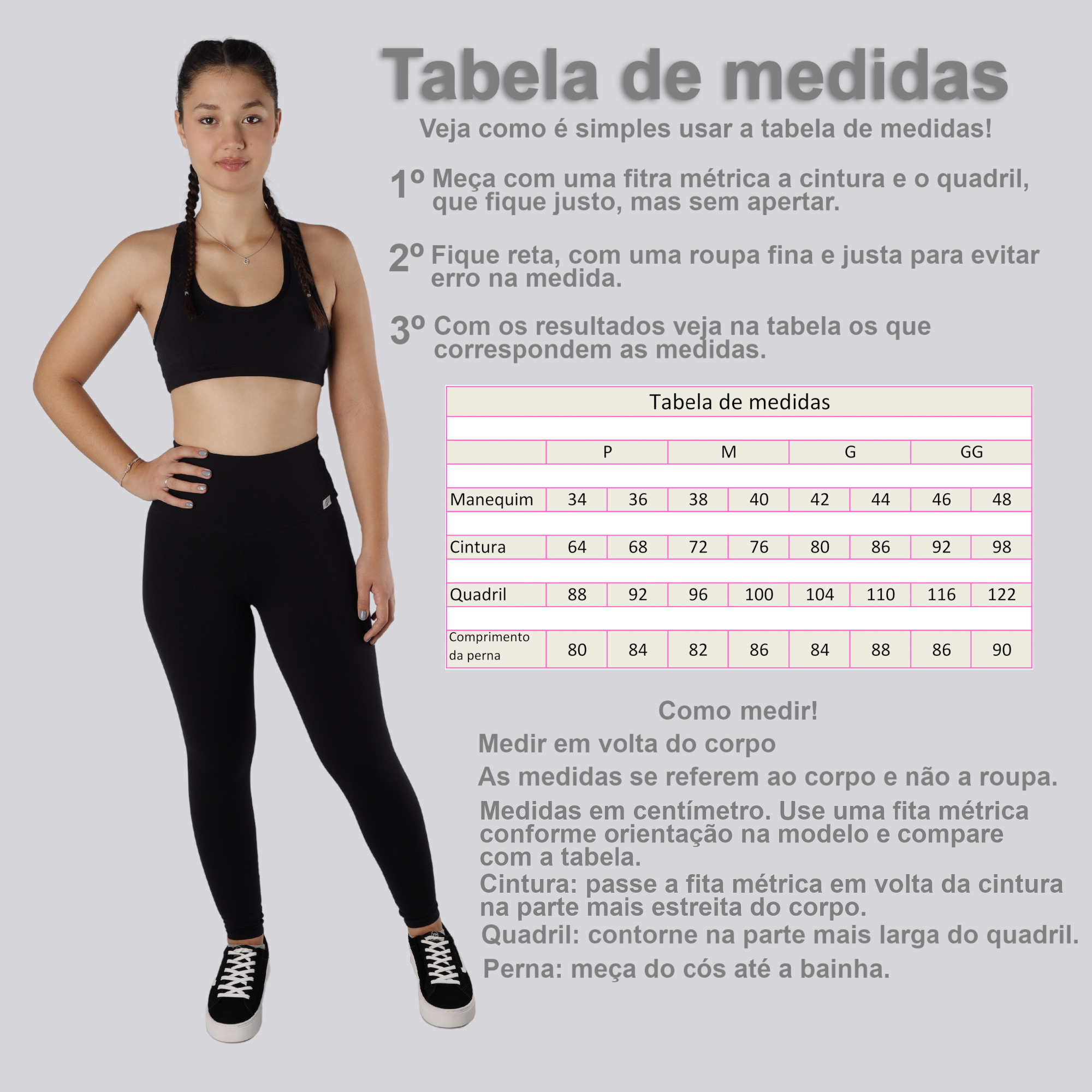 Legging cós alto