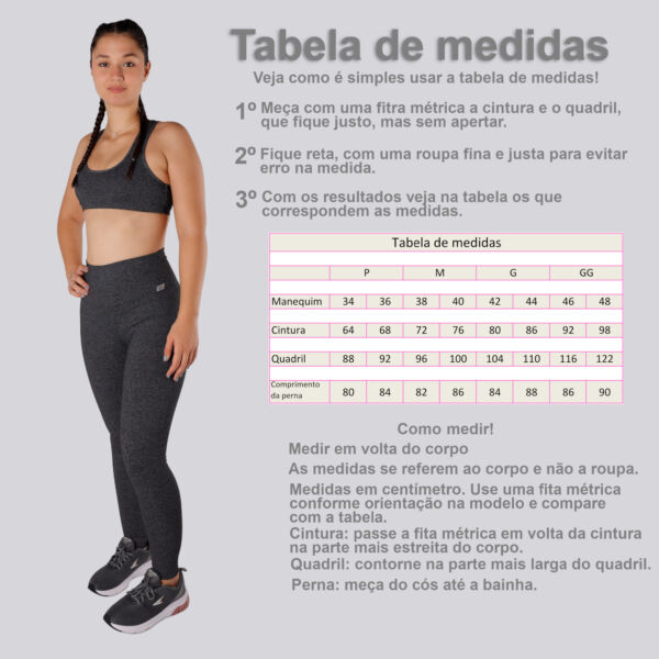 Legging mescla escuro