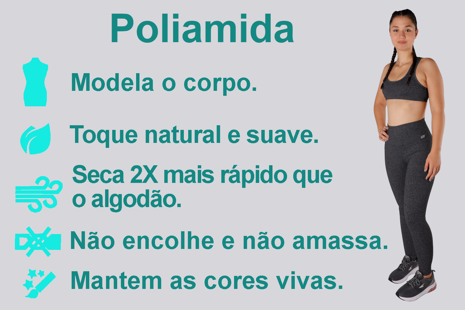 Legging academia Legging cinza escuro