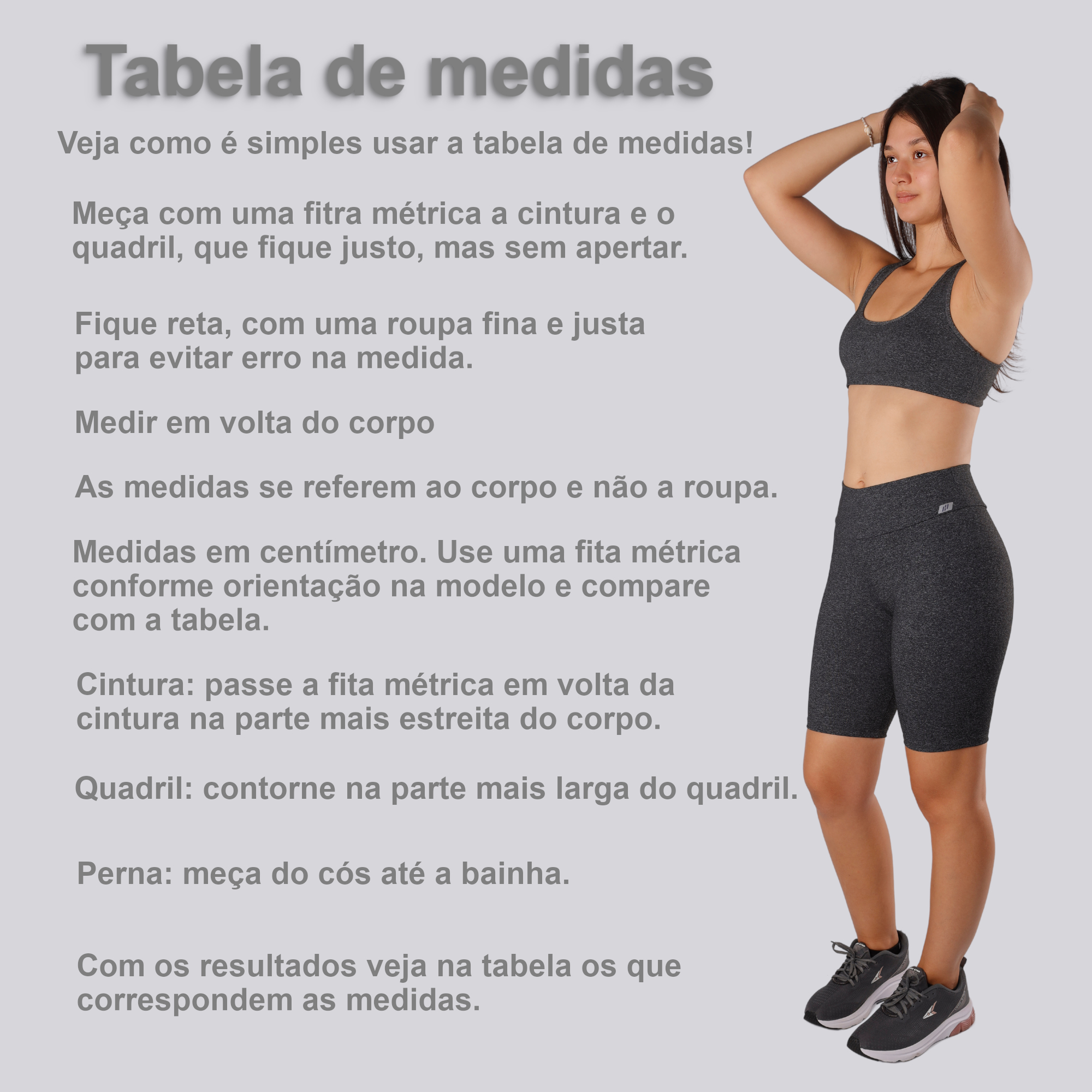 Mediadas de roupas de academia