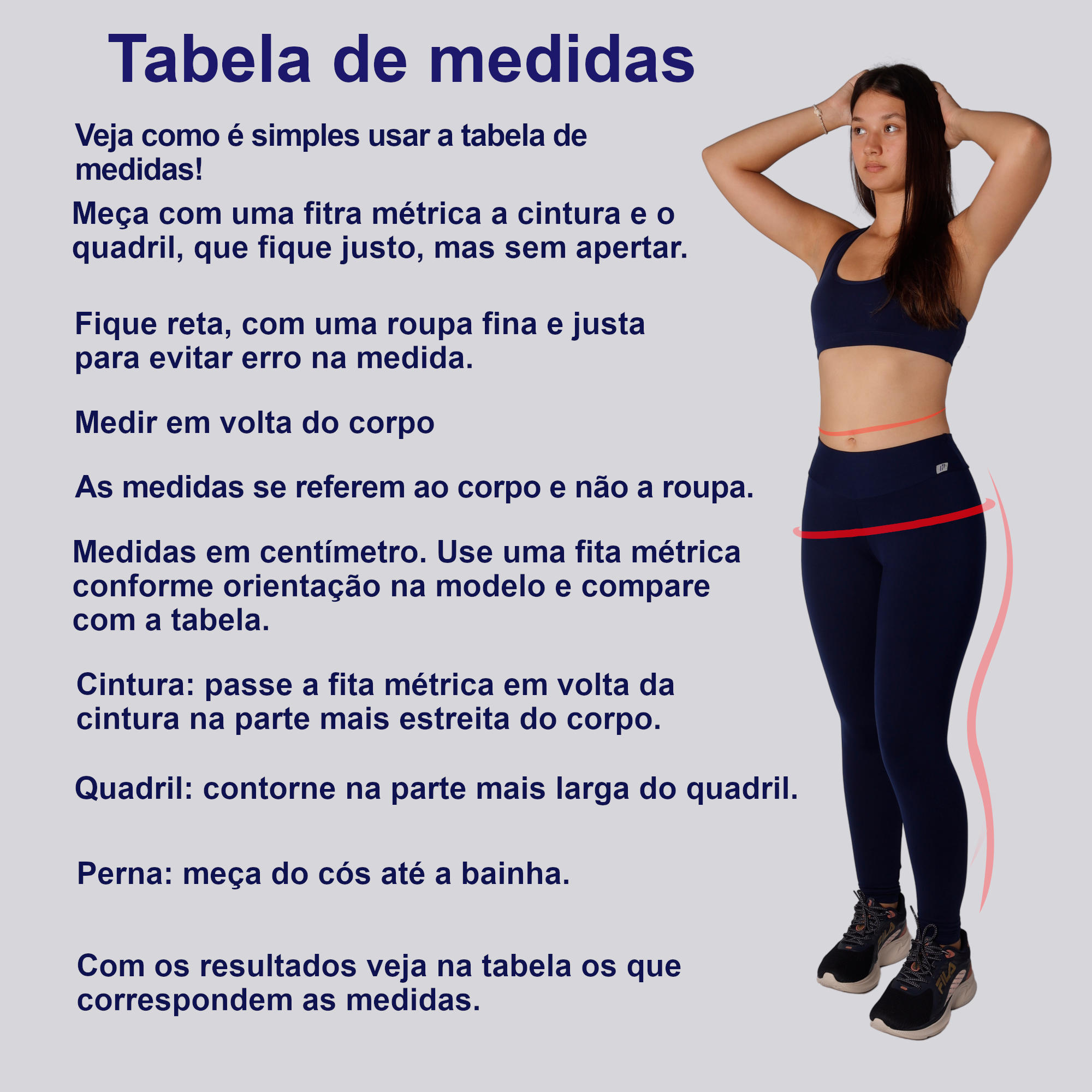 Legging supplex azul marinho