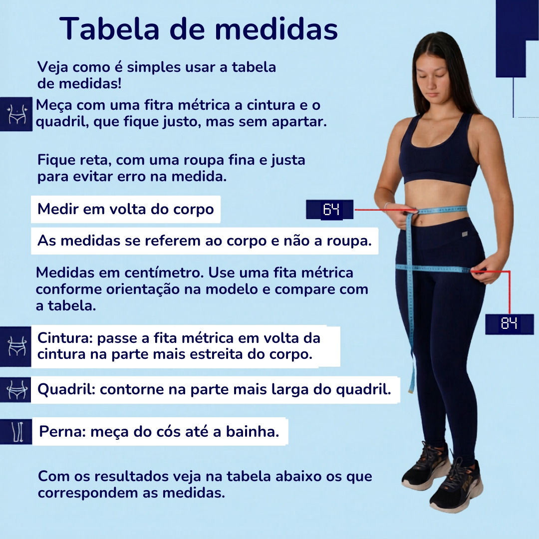 Tabela de medidas 