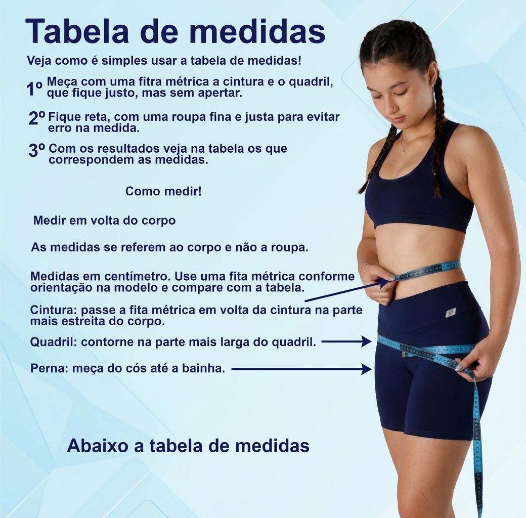 Tabela de medidas 