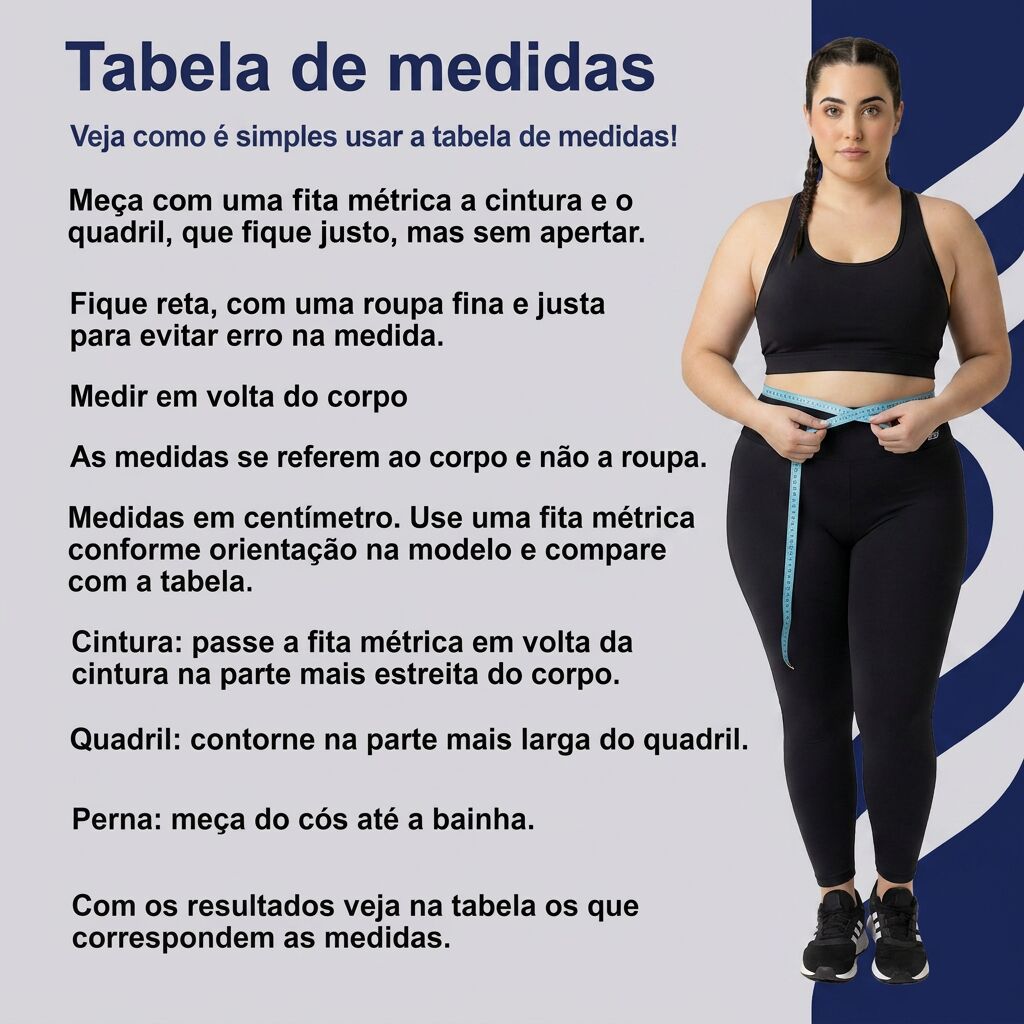Tabela de medida plus size