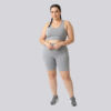 Bermuda plus size mescla claro