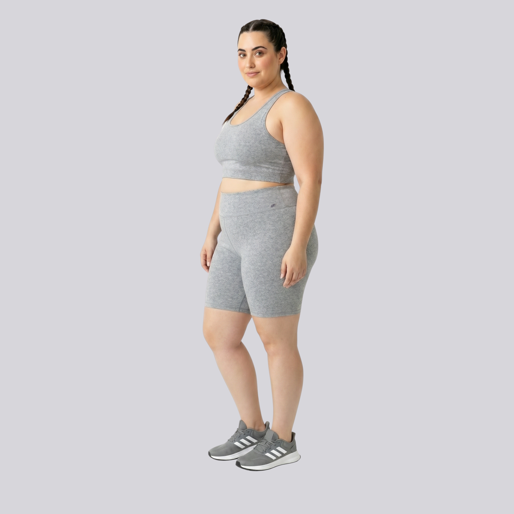 Bermuda plus size mescla claro