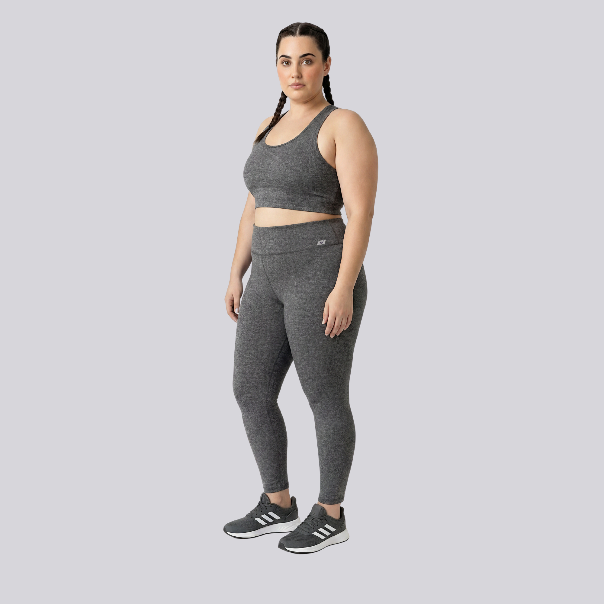 Legging Plus Size Mescla Escuro