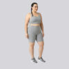 Bermuda plus size mescla claro