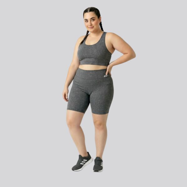 Bermuda Plus Size Mescla Escuro
