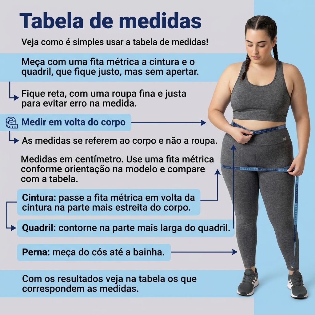 Tabela de medidas plus size